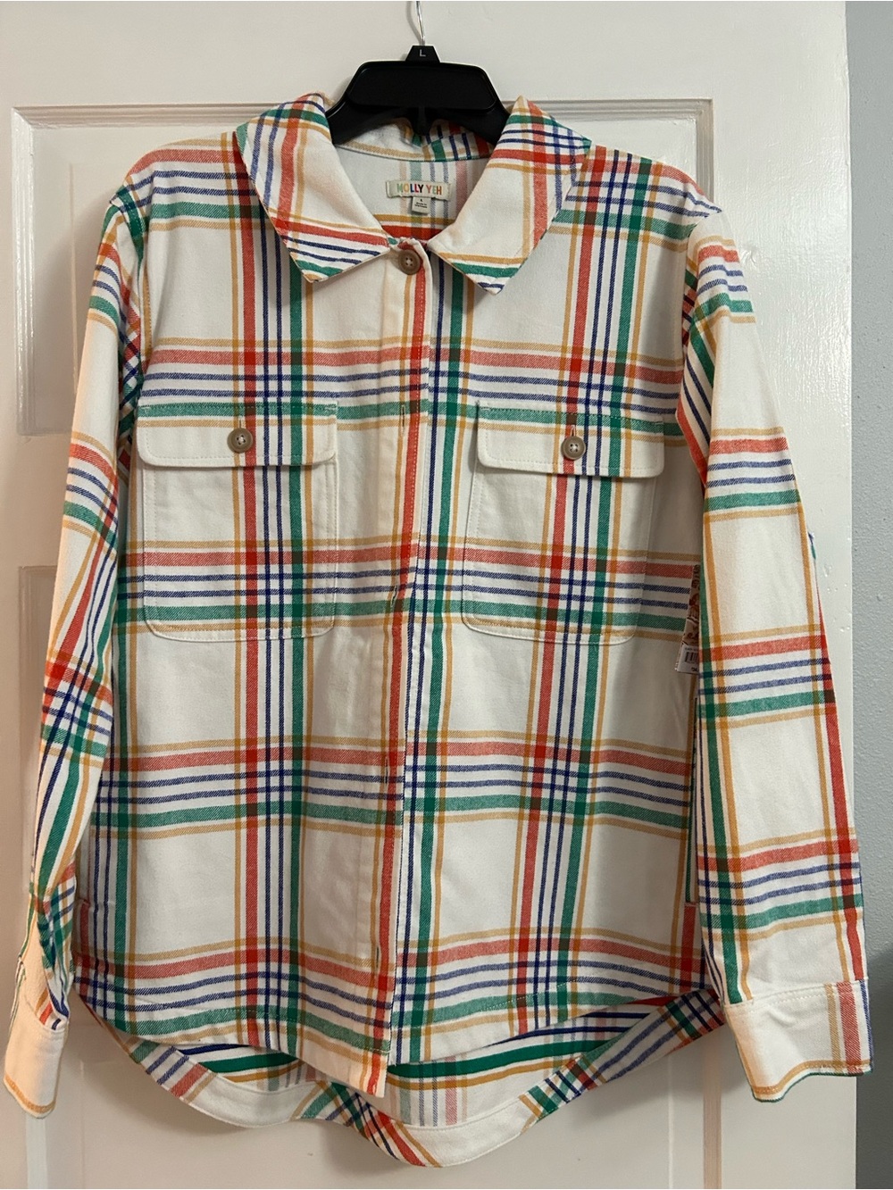 Molly Yeh New W/Tags Multicolor Plaid Button-Up Shirt Jacket Size Large